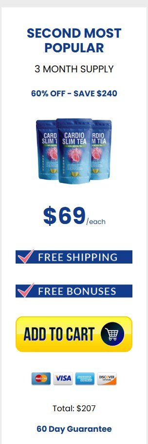 Cardio Slim Tea second popular